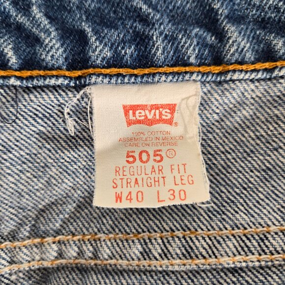 Vintage LEVI'S 505 Orange Tab Regular Fit Straight Leg Jean Size 40x30 - Picture 12 of 16
